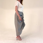 Vanguard Skirt by Lumina Eligma – luxury sculptural gray skirt in merino wool and viscose