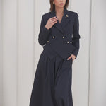 Sovereign Crop Jacket by Lumina Eligma – luxury cropped merino wool jacket with architectural tailoring