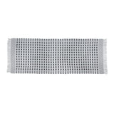 Checkers Basket Weave Wool Scarf - Dark Gray