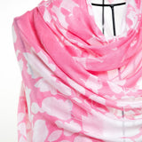 Rosa Abstract Sheer Lightweight Modal Floral Scarf - Pink Ivory