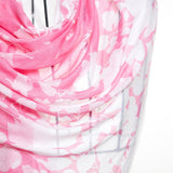 Rosa Abstract Sheer Lightweight Modal Floral Scarf - Pink Ivory