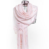 Lace & Embroidery Floral Sheer Shawl - Baby Pink