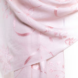 Lace & Embroidery Floral Sheer Shawl - Baby Pink