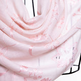 Lace & Embroidery Floral Sheer Shawl - Baby Pink