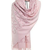 Small Vines Embroidery Mix Wool Shawl