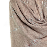 Earth Crystal Cashmere Silk Shawl - Beige