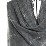 Earth Crystal Cashmere Silk Shawl - Gray