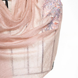 Sparge Cashmere Embroidery Sequence Shawls - Sepia