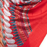 Goddess Wings Shawl Embroidered Cashmere Shawl - Red