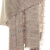 Earth Crystal Cashmere Silk Shawl - Beige