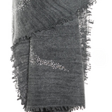 Earth Crystal Cashmere Silk Shawl - Gray