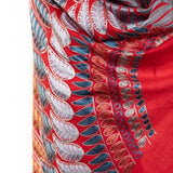 Goddess Wings Shawl Embroidered Cashmere Shawl - Red