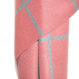 Reversible Mo-shmere Modal Cashmere Checkers Shawl - Salmon Gray