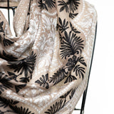 Traditional Embroidery Flower of Life Paisley - Sepia Black