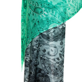 Micro Modal Cashmere Printed Embroidery Shawl - Teal Paisley