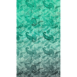 Micro Modal Cashmere Printed Embroidery Shawl - Teal Paisley