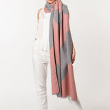 Symmetric Mo-shmere Modal Cashmere Triangles Dual Tone - Pink Gray