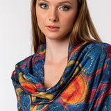 Bubble Color Fun Modal Scarves - Blue