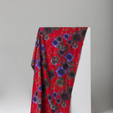 Red Purple Flower Soft Fluff Flower Modal Scarves