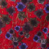 Red Purple Flower Soft Fluff Flower Modal Scarves