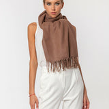Sky Wool Simple Fringes Scarves ( Multiple Colors )