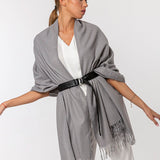 Sky Wool Simple Fringes Scarves ( Multiple Colors )