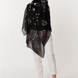 I Heart Cashmere Embroidered Shawl