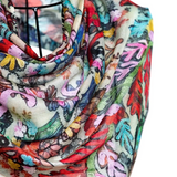 Micro Modal Cashmere Printed Embroidery Shawl Mo-Shmere - Cream Carnation