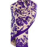 Reversible Mo-shmere Double Floral Bloom Shawl