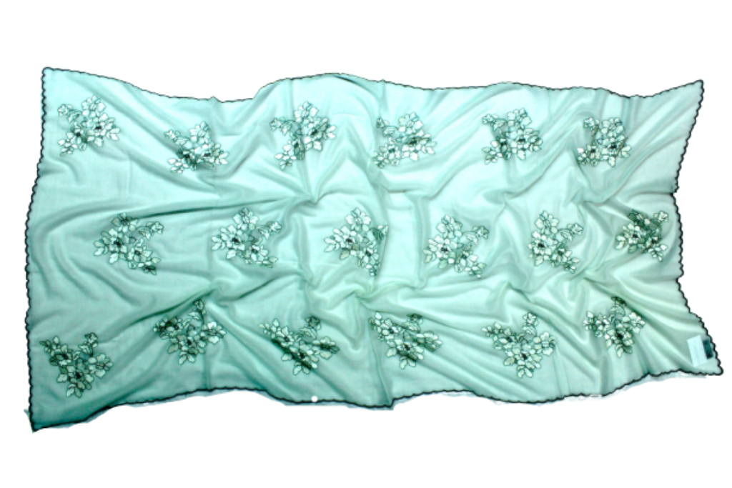 Spirit Flowers Scarf - Mawlana Cashmere & Silk