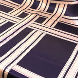 Rectangular Muffler Silk Geometric Belts