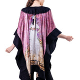 Poncho Mulberry Silk & Merino Handmade Felt -  Black | Klimt Mada Primavesi