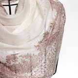 Desert Dwellers Baby Cashmere Shawl - Ivory Brown