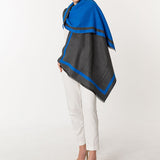 Simply Reversible Mo-shmere Rectangle Scarf - Blue