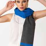 Simply Reversible Mo-shmere Rectangle Scarf - Blue