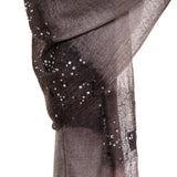 Baby Cashmere Sprayed Crystal Shawl - Brown