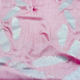 Angel Feathers Crystal Feathers Shawl Stole - Pink Silver