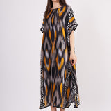 Long Mulberry Pure Silk Dress - IKAT