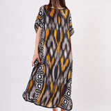 Long Mulberry Pure Silk Dress - IKAT