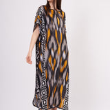 Long Mulberry Pure Silk Dress - IKAT
