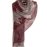 Desert Dwellers Baby Cashmere Shawl - Sepia Burgundy