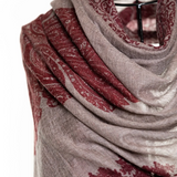 Desert Dwellers Baby Cashmere Shawl - Sepia Burgundy