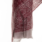 Desert Dwellers Baby Cashmere Shawl - Sepia Burgundy