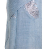 Angel Feathers Crystal Feathers Shawl Stole - Sky Blue Silver