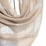 Angel Feathers Crystal Feathers Shawl Stole - Toush Silver