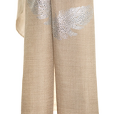 Angel Feathers Crystal Feathers Shawl Stole - Toush Silver