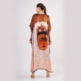 Long Mulberry Pure Silk Dress - Frida Ecru Beige