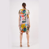 Short Mulberry Silk Dress Free Flow - Dominant Curve Kandinsky