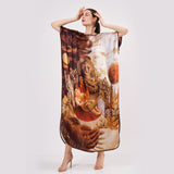 Long Mulberry Pure Silk Dress - Frida Divine Feminine