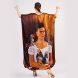 Long Mulberry Pure Silk Dress - Frida Bronze